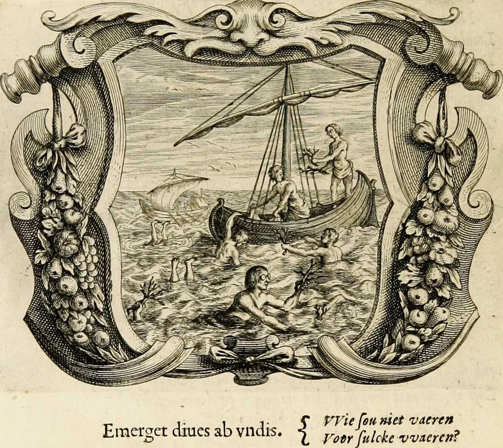 An illustration from Af-beeldinghe van d'eerste eeuwe der Societeyt Iesu: voor ooghen ghestelt door de Duyts-Nederlantsche provincie der seluer societeyt, 1640, leaf 708