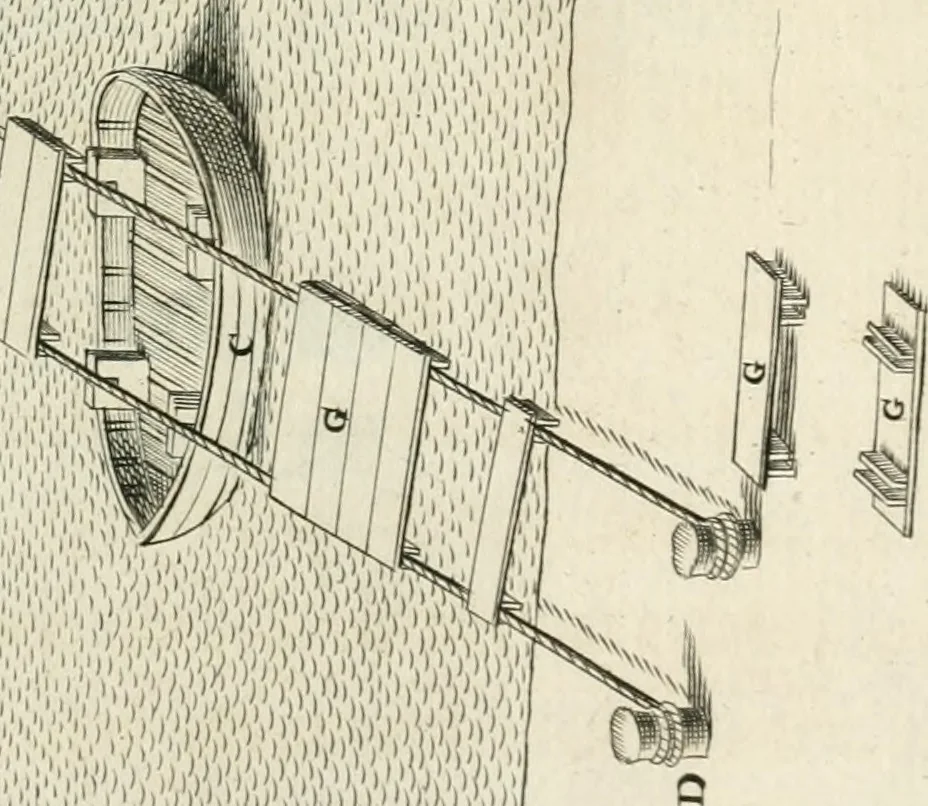 An illustration from Recueil d'ouvrages curieux de mathematique et de mecanique; ou, Description du cabinet de monsieur Grollier de Serviere. Avec près de 100 planches en taille-douce, 1751, leaf 276