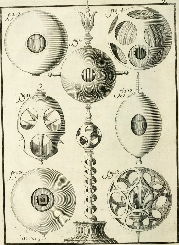 An illustration from Recueil d'ouvrages curieux de mathematique et de mecanique; ou, Description du cabinet de monsieur Grollier de Serviere. Avec près de 100 planches en taille-douce, 1751, leaf 47