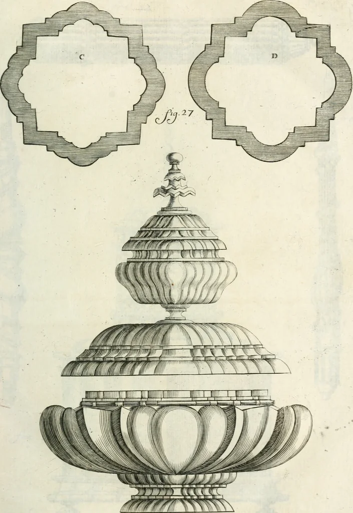 An illustration from Recueil d'ouvrages curieux de mathematique et de mecanique; ou, Description du cabinet de monsieur Grollier de Serviere. Avec près de 100 planches en taille-douce, 1751, leaf 60