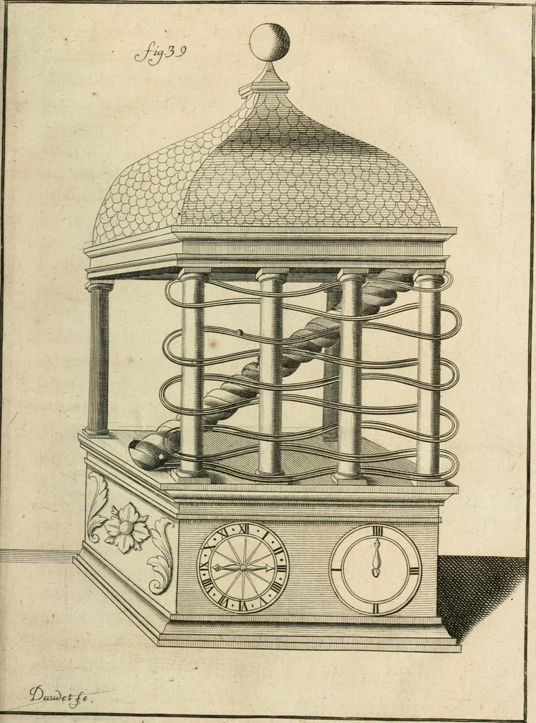An illustration from Recueil d'ouvrages curieux de mathematique et de mecanique; ou, Description du cabinet de monsieur Grollier de Serviere. Avec près de 100 planches en taille-douce, 1751, leaf 76