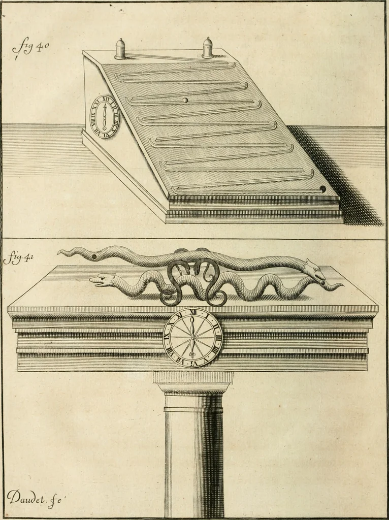An illustration from Recueil d'ouvrages curieux de mathematique et de mecanique; ou, Description du cabinet de monsieur Grollier de Serviere. Avec près de 100 planches en taille-douce, 1751, leaf 79