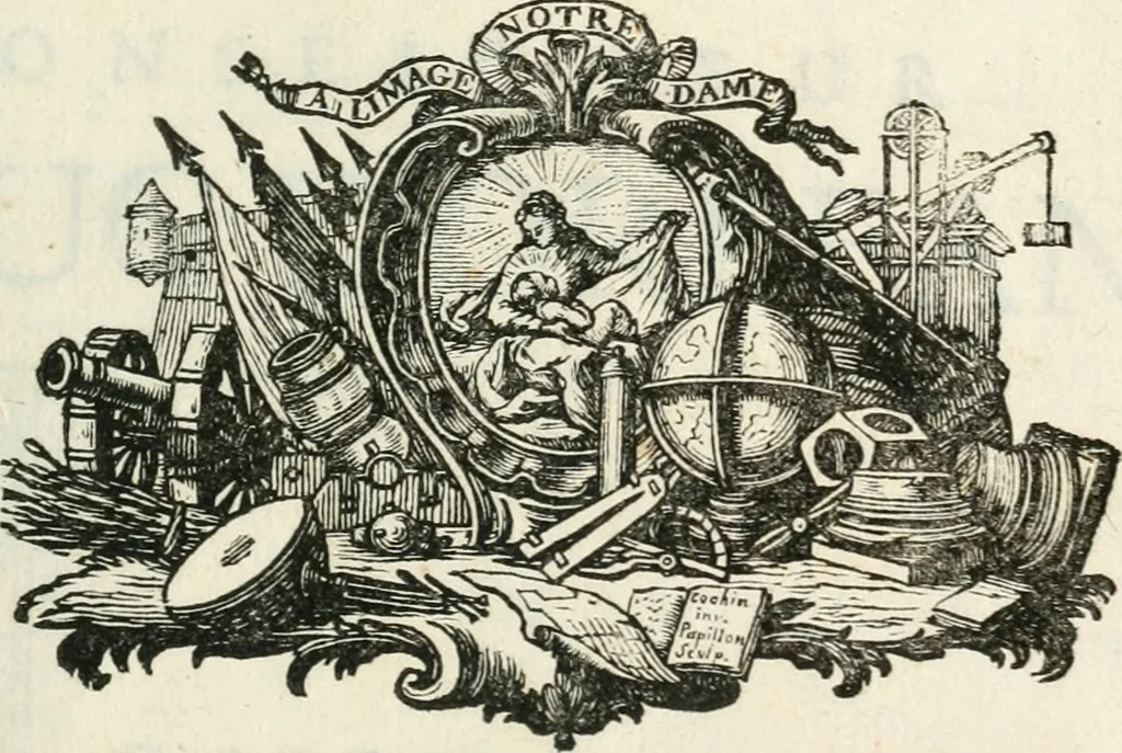 An illustration from Recueil d'ouvrages curieux de mathematique et de mecanique; ou, Description du cabinet de monsieur Grollier de Serviere. Avec près de 100 planches en taille-douce, 1751, leaf 8