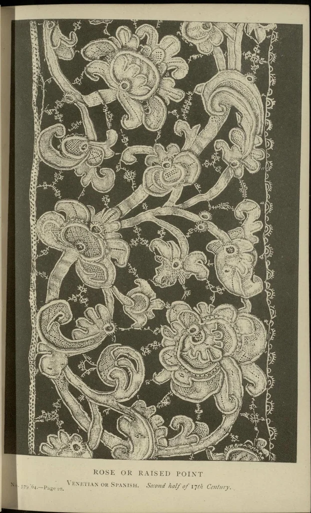 An illustration from A descriptive catalogue of the lace and embroidery in the South Kensington Museum, 1871, leaf 32