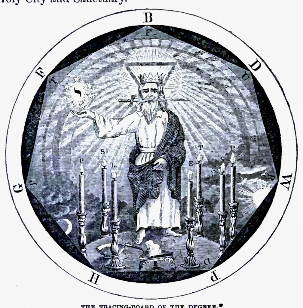 An illustration from General History, Cyclopedia And Dictionary Of Freemasonry, 1872, leaf 191