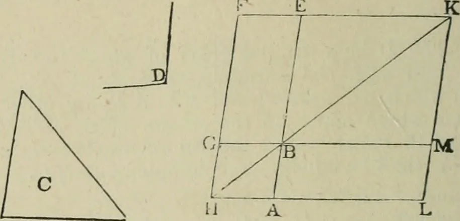 An illustration from The elements of Euclid for the use of schools and colleges : books I., II., III., 1876, leaf 51