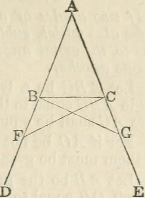 An illustration from The elements of Euclid for the use of schools and colleges : comprising the first two books and portions of the eleventh and twelfth books; with notes and exercises, 1880, leaf 16