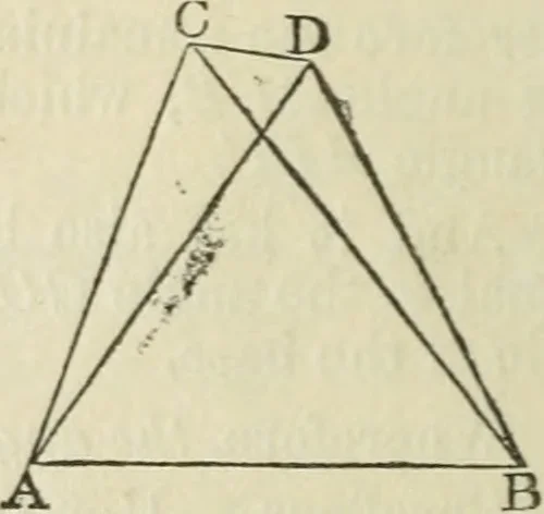 An illustration from The elements of Euclid for the use of schools and colleges : comprising the first two books and portions of the eleventh and twelfth books; with notes and exercises, 1880, leaf 17