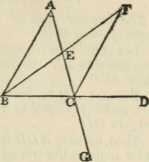 An illustration from The elements of Euclid for the use of schools and colleges : comprising the first two books and portions of the eleventh and twelfth books; with notes and exercises, 1880, leaf 26