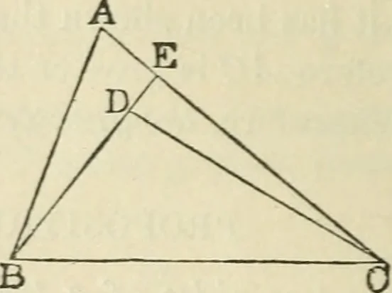 An illustration from The elements of Euclid for the use of schools and colleges : comprising the first two books and portions of the eleventh and twelfth books; with notes and exercises, 1880, leaf 29