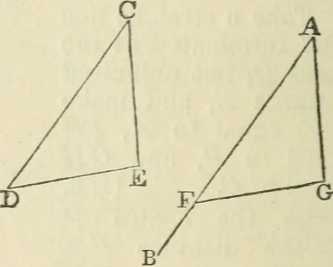 An illustration from The elements of Euclid for the use of schools and colleges : comprising the first two books and portions of the eleventh and twelfth books; with notes and exercises, 1880, leaf 31