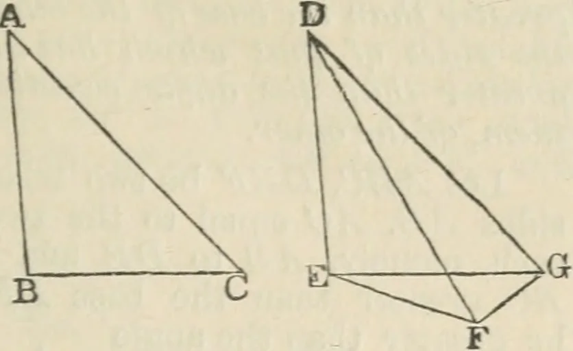 An illustration from The elements of Euclid for the use of schools and colleges : comprising the first two books and portions of the eleventh and twelfth books; with notes and exercises, 1880, leaf 32