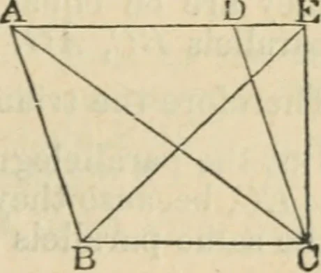 An illustration from The elements of Euclid for the use of schools and colleges : comprising the first two books and portions of the eleventh and twelfth books; with notes and exercises, 1880, leaf 48