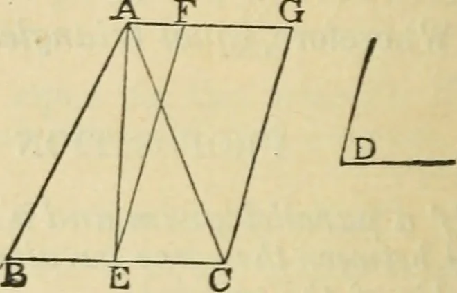 An illustration from The elements of Euclid for the use of schools and colleges : comprising the first two books and portions of the eleventh and twelfth books; with notes and exercises, 1880, leaf 49
