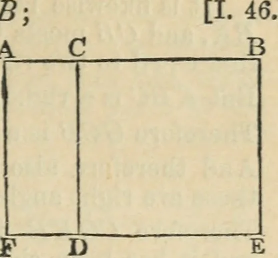 An illustration from The elements of Euclid for the use of schools and colleges : comprising the first two books and portions of the eleventh and twelfth books; with notes and exercises, 1880, leaf 60