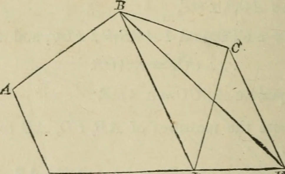An illustration from Elements of geometry, containing books I and II with exercises and notes, 1882, leaf 107