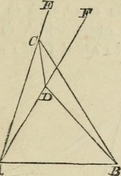 An illustration from Elements of geometry, containing books I and II with exercises and notes, 1882, leaf 118