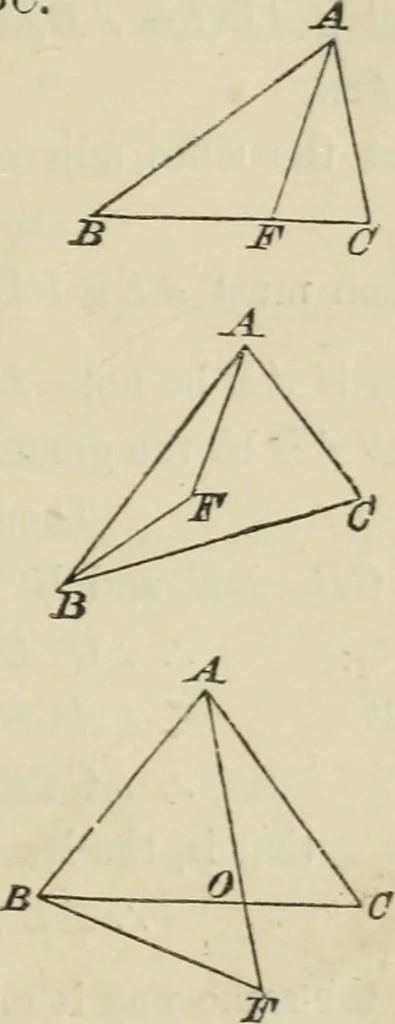 An illustration from Elements of geometry, containing books I and II with exercises and notes, 1882, leaf 120