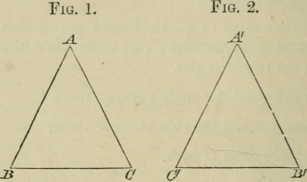 An illustration from Elements of geometry, containing books I and II with exercises and notes, 1882, leaf 23