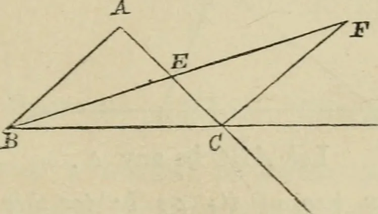 An illustration from Elements of geometry, containing books I and II with exercises and notes, 1882, leaf 36