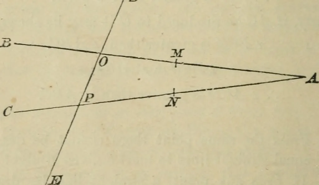 An illustration from Elements of geometry, containing books I and II with exercises and notes, 1882, leaf 37