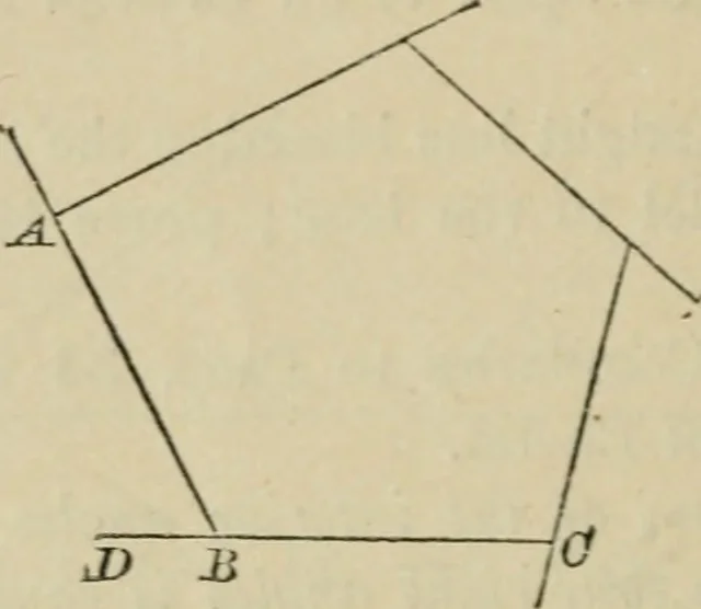 An illustration from Elements of geometry, containing books I and II with exercises and notes, 1882, leaf 61