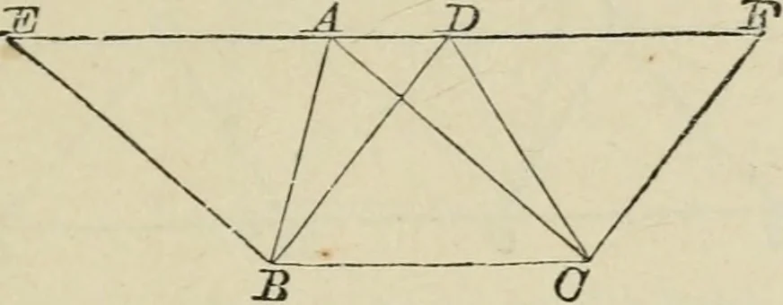 An illustration from Elements of geometry, containing books I and II with exercises and notes, 1882, leaf 70