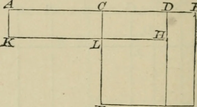 An illustration from Elements of geometry, containing books I and II with exercises and notes, 1882, leaf 91