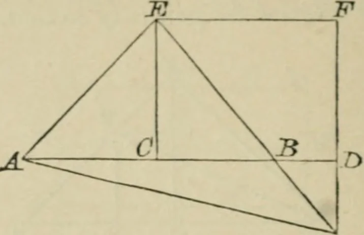 An illustration from Elements of geometry, containing books I and II with exercises and notes, 1882, leaf 95