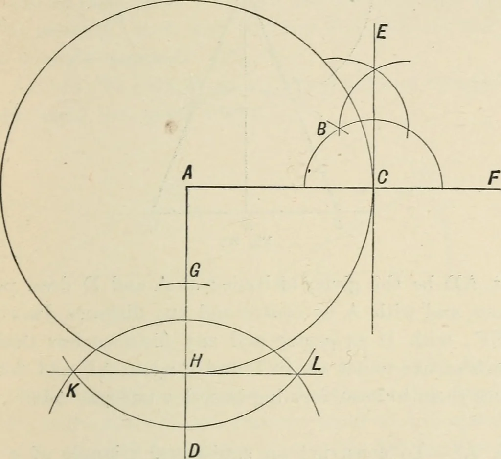 An illustration from Perspective and geometrical drawing : adapted to the use of candidates for second and third-class teachers' certificates, 1887, leaf 118