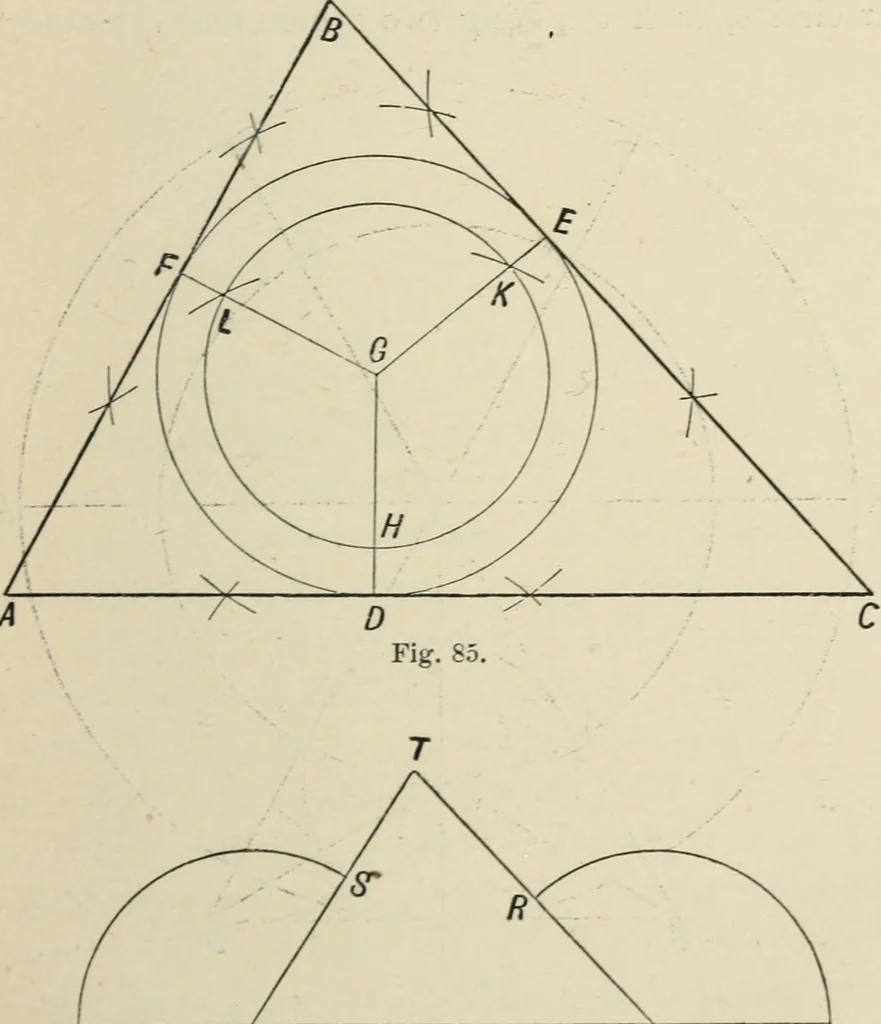 An illustration from Perspective and geometrical drawing : adapted to the use of candidates for second and third-class teachers' certificates, 1887, leaf 122