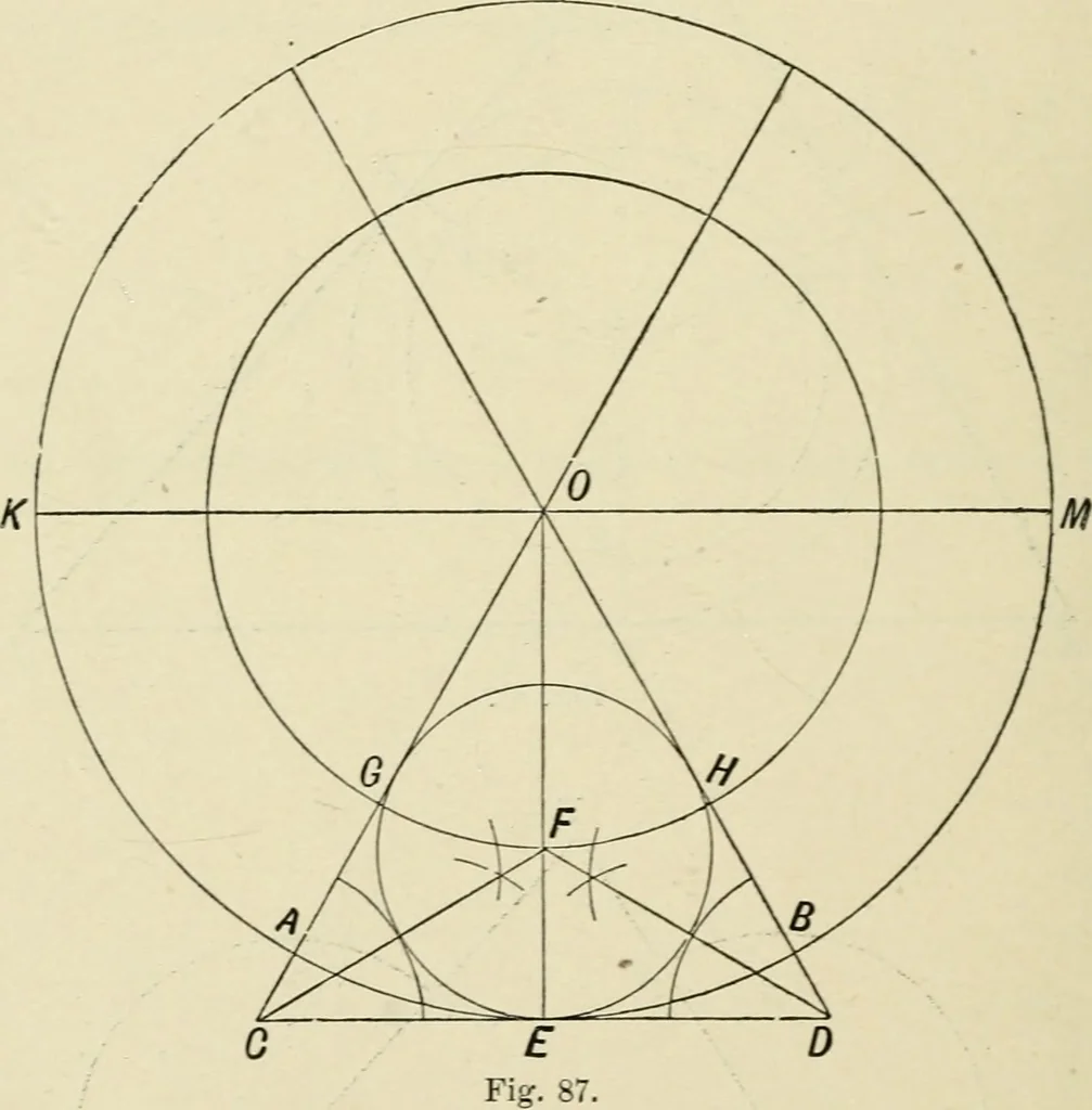 An illustration from Perspective and geometrical drawing : adapted to the use of candidates for second and third-class teachers' certificates, 1887, leaf 123