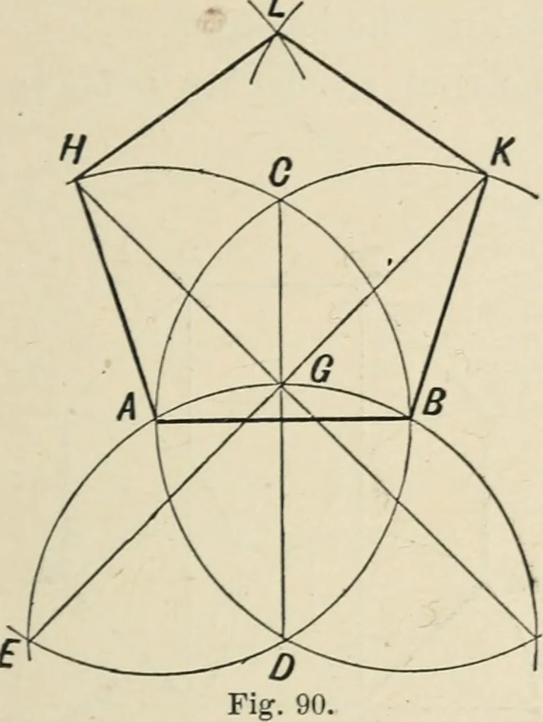 An illustration from Perspective and geometrical drawing : adapted to the use of candidates for second and third-class teachers' certificates, 1887, leaf 126