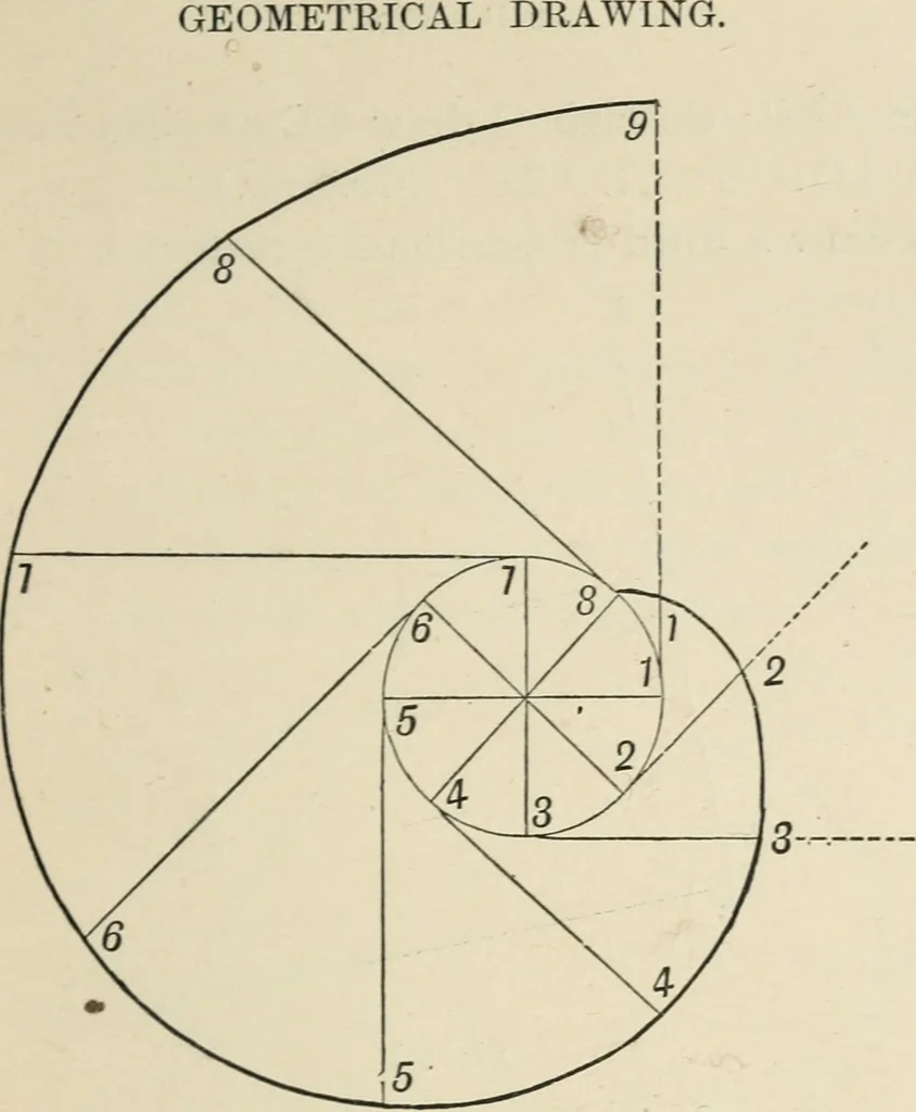 An illustration from Perspective and geometrical drawing : adapted to the use of candidates for second and third-class teachers' certificates, 1887, leaf 134