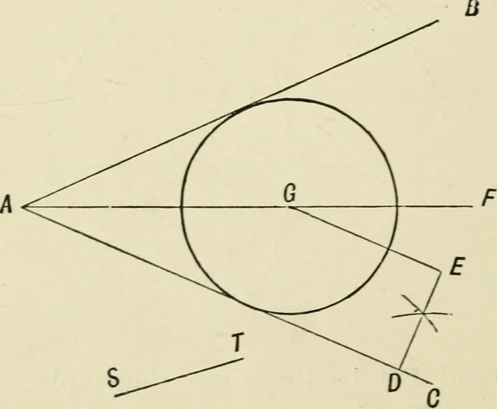 An illustration from Perspective and geometrical drawing : adapted to the use of candidates for second and third-class teachers' certificates, 1887, leaf 135
