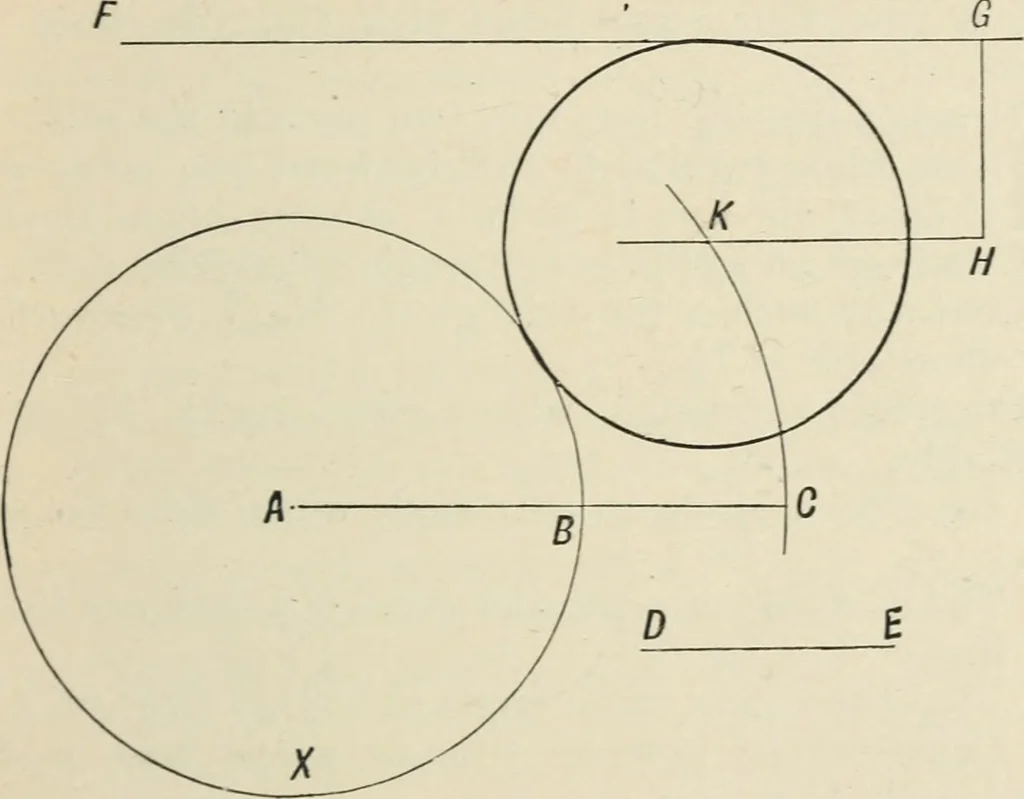 An illustration from Perspective and geometrical drawing : adapted to the use of candidates for second and third-class teachers' certificates, 1887, leaf 136