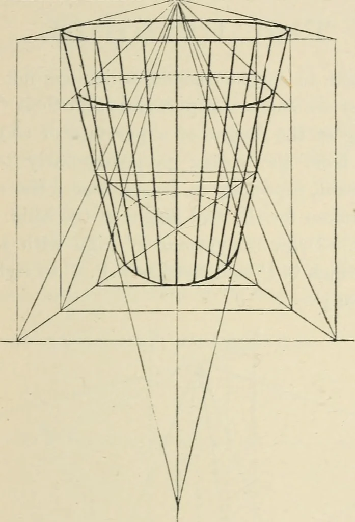 An illustration from Perspective and geometrical drawing : adapted to the use of candidates for second and third-class teachers' certificates, 1887, leaf 82