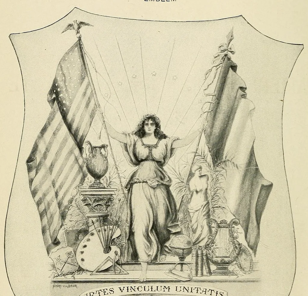 An illustration from 1895-1905 : American National Institute (Prix de Paris) (Paris, France), founded by Matilda Smedley : incorporated under the laws of the State of New York, December 9, 1895 : act to reincorporate passed the United States Senate April 18, 1904, Henri von Daur, Secretary-General, 1905, leaf 10