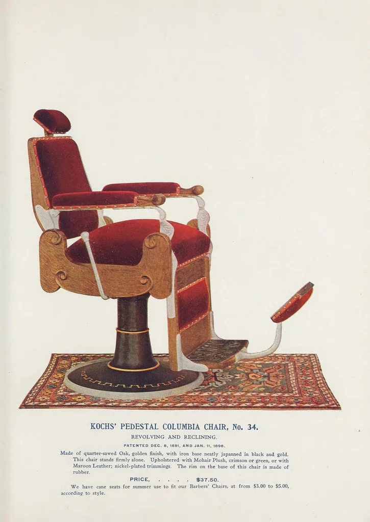An illustration from 1903 illustrated catalogue : barbers' supplies, patent barbers' chairs, barbers' furniture, 1903, leaf 29