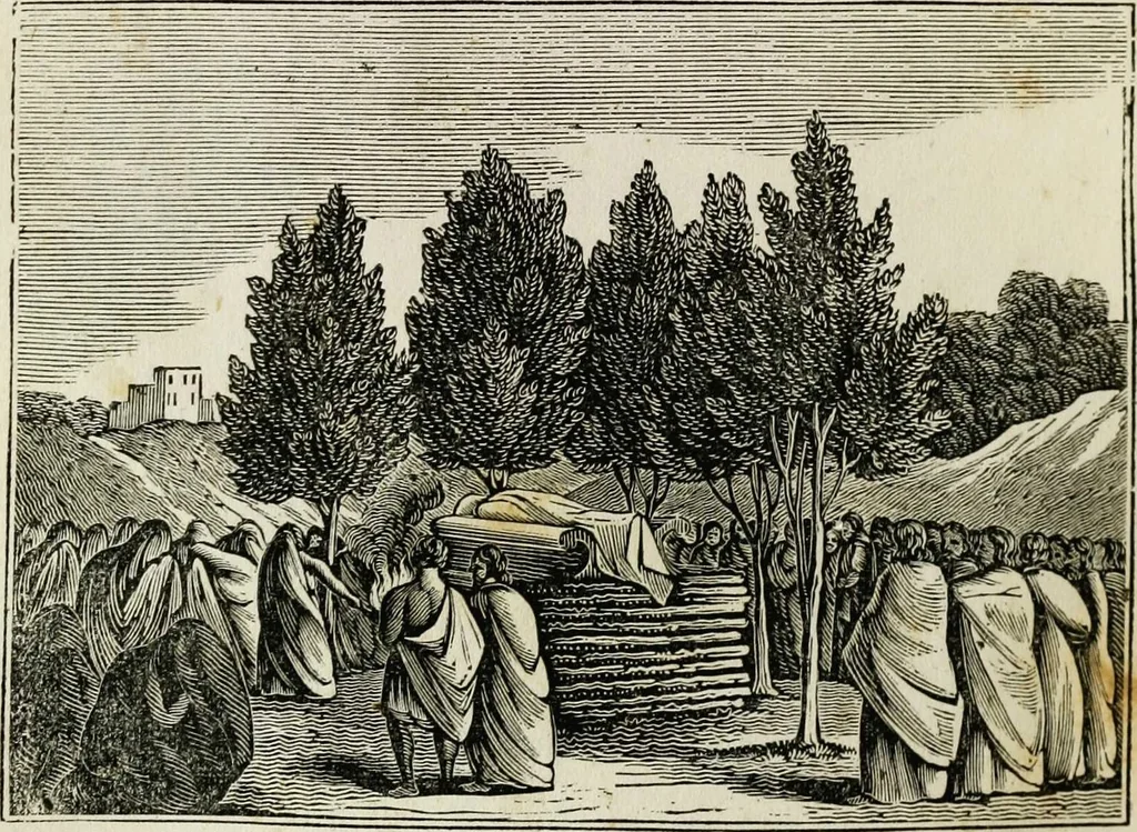 An illustration from The tongue of time, and star of the states: [electronic resource]: a system of human nature, with the phenomena of the heavens and earth. : American antiquities, remains of giants, geology, volcanoes, Egyptian and Indian magic, diet, dress, drinks, diseases, sleep, somnambulism, trances, resuscitation. : Also an account of persons with two souls, and of five persons who told colors by the touch, 1840, leaf 266