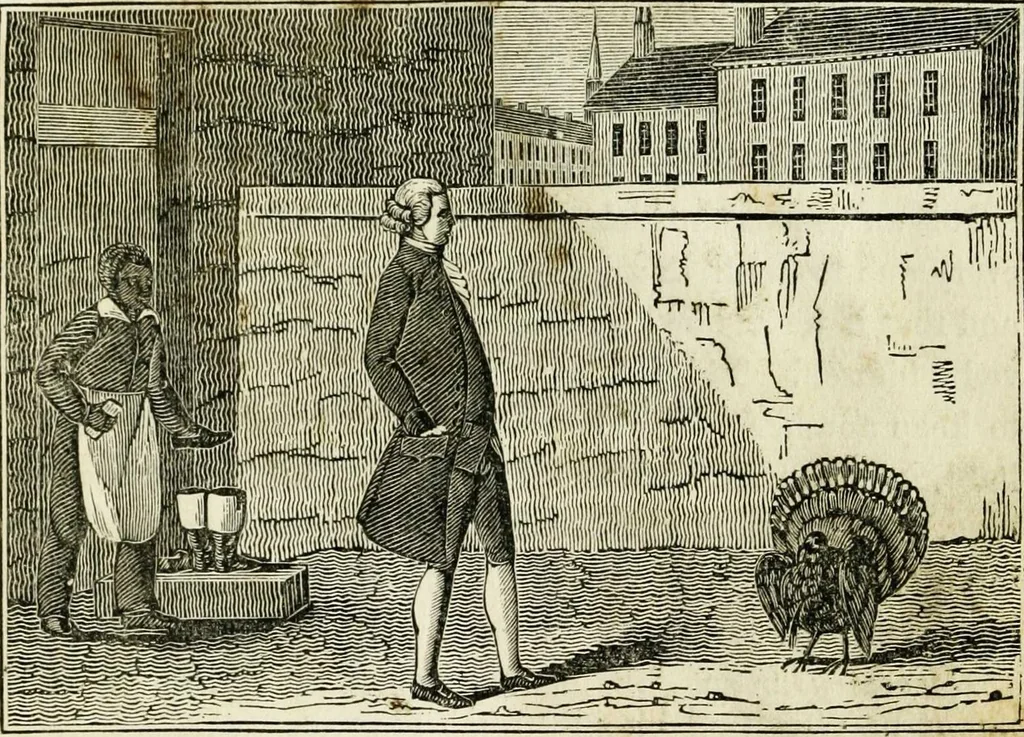 An illustration from The tongue of time, and star of the states: [electronic resource]: a system of human nature, with the phenomena of the heavens and earth. : American antiquities, remains of giants, geology, volcanoes, Egyptian and Indian magic, diet, dress, drinks, diseases, sleep, somnambulism, trances, resuscitation. : Also an account of persons with two souls, and of five persons who told colors by the touch, 1840, leaf 37