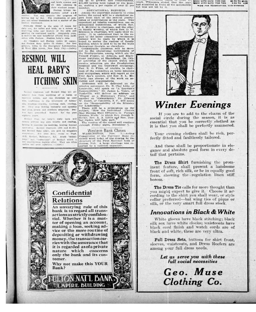 An illustration from 1913 November 05 Atlanta Journal 18 Pages Georgia, 1913, leaf 6