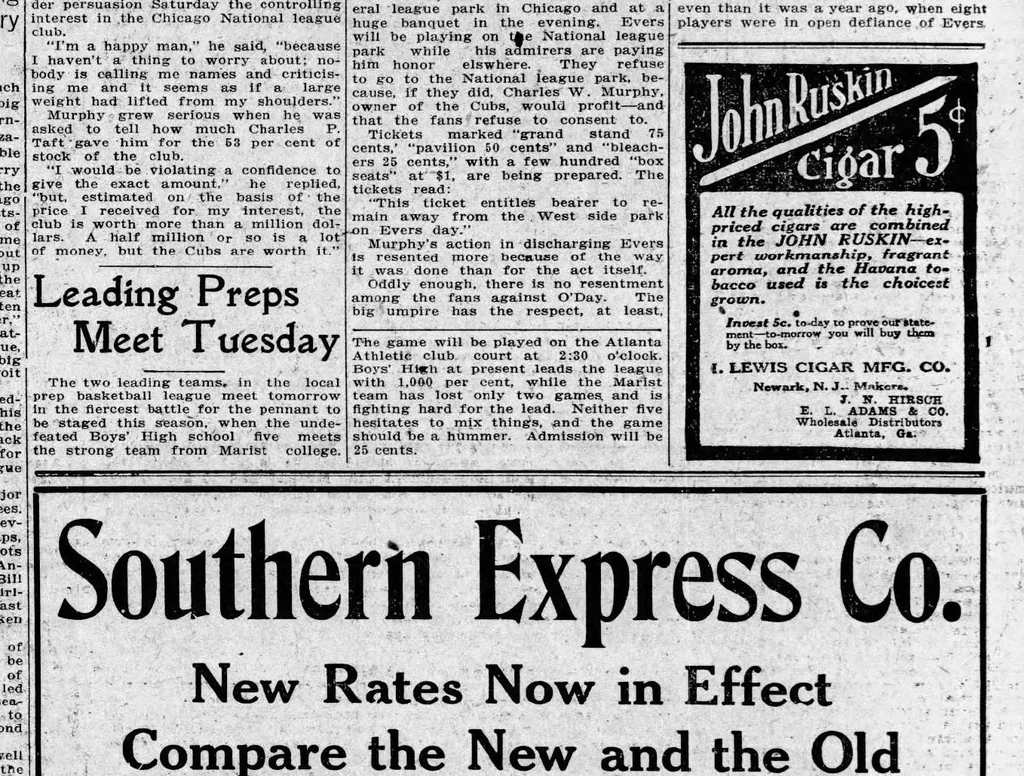 An illustration from 1914 February 23 Atlanta Journal 16 Pages Georgia, 1914, leaf 9