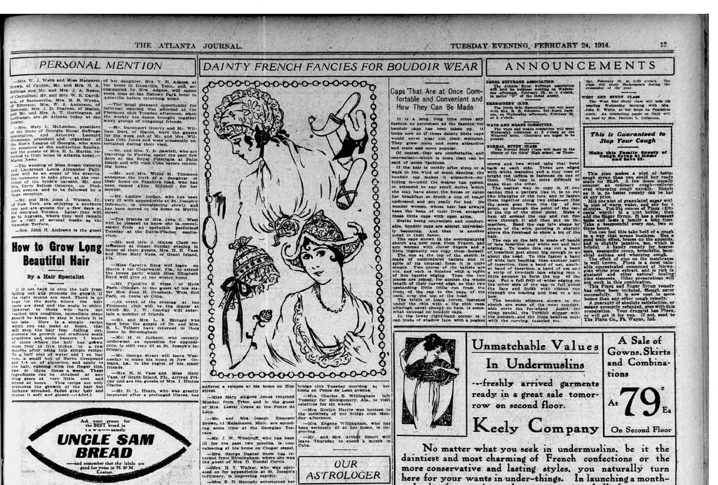 An illustration from 1914 February 24 Atlanta Journal 20 Pages Georgia, 1914, leaf 12