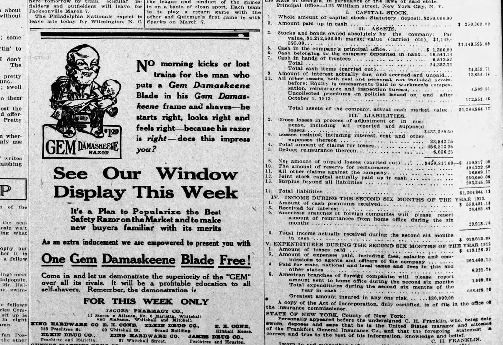 An illustration from 1914 February 24 Atlanta Journal 20 Pages Georgia, 1914, leaf 13