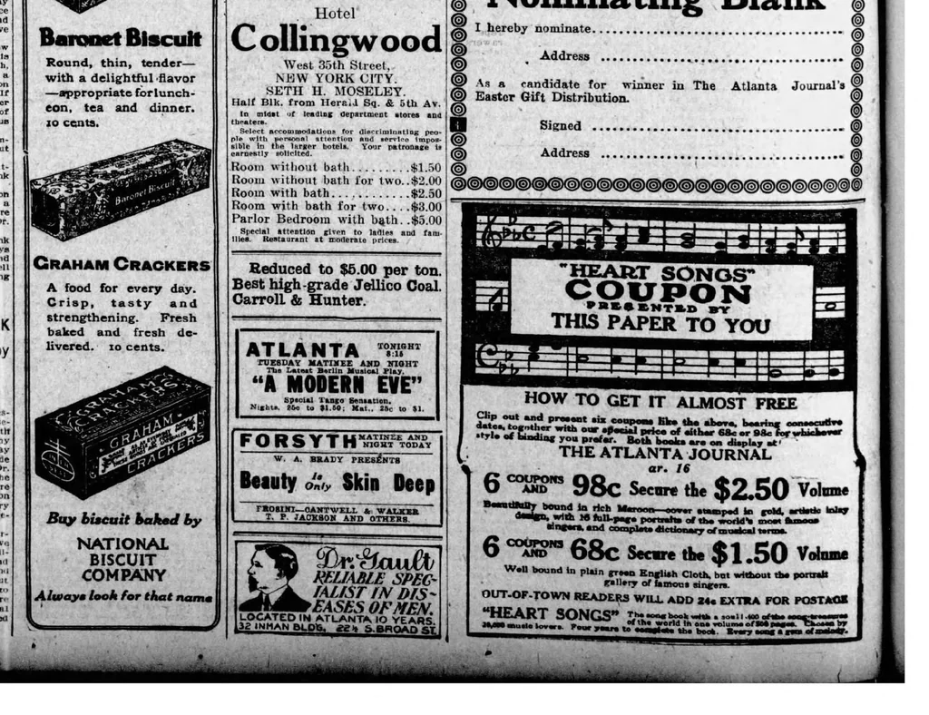 An illustration from 1914 March 16 Atlanta Journal 18 Pages Georgia, 1914, leaf 1