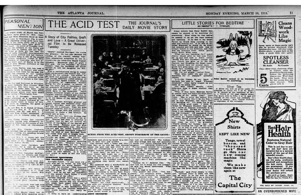An illustration from 1914 March 16 Atlanta Journal 18 Pages Georgia, 1914, leaf 10