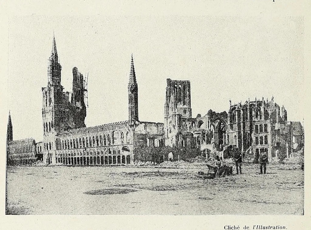 An illustration from 1914-1916. La guerre et les oeuvres d'art en Belgique, 1917, leaf 144