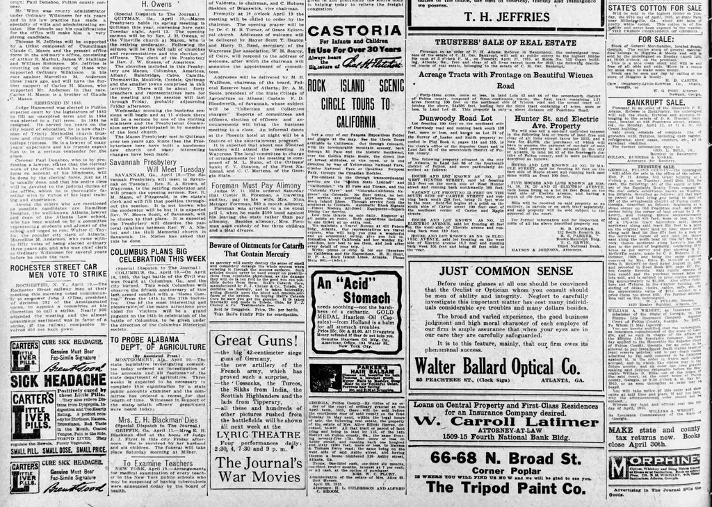 An illustration from 1915 April 10 Atlanta Journal 12 Pages Georgia, 1915, leaf 11