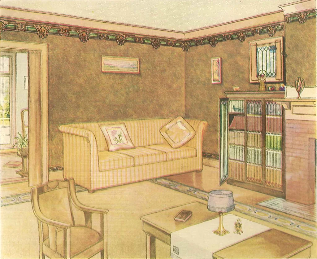 An illustration from 1917 home decoration book, 1917, leaf 1